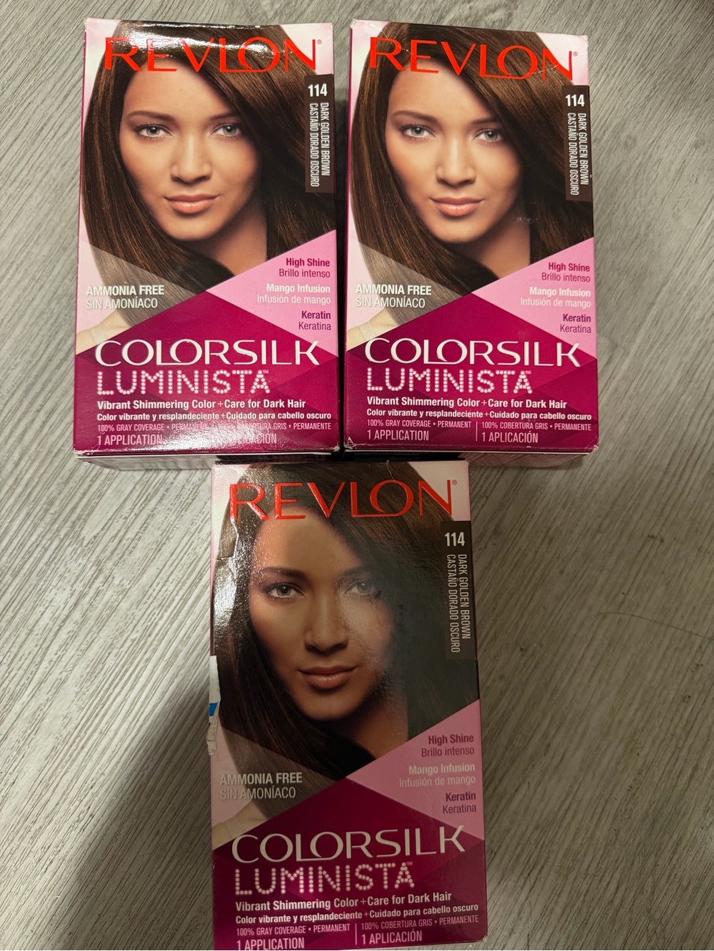 Revlon Colorsilk Luminista 114 Brown Hair Color Pack